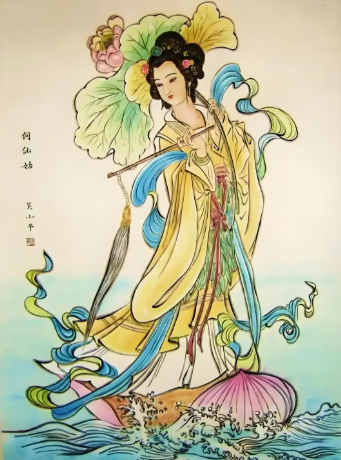 仙姑执荷：何仙姑在天庭与民间的双重神职解析